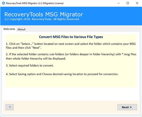 RecoveryTools MSG Migrator 3.0